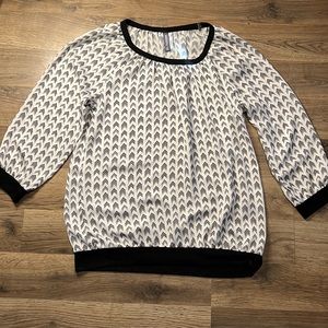 Massini White and Black Blouse